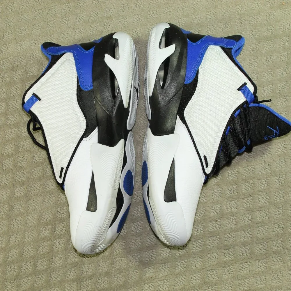 IOB Jordan Max Aura 4 Men's Size 13 White Black Hyper Royal High Top Bas…